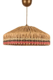 Opviq BK025 Lámpara de Araña con Tapa de Macramé, Ecru